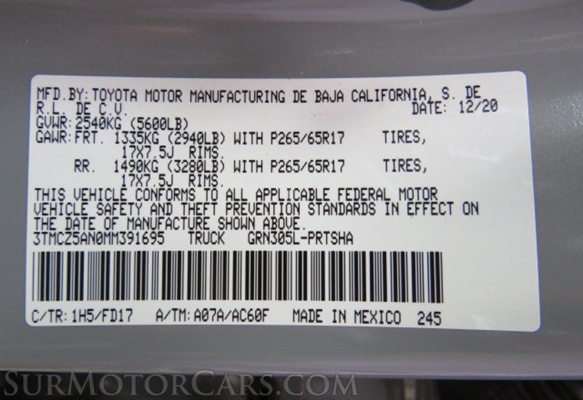 2021 Toyota Tacoma 4WD - Image 57