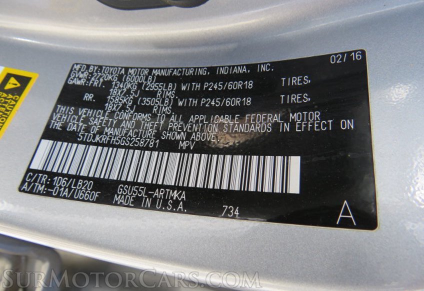 2016 Toyota Highlander - Image 55