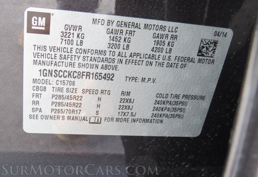 2015 Chevrolet Tahoe - Image 66