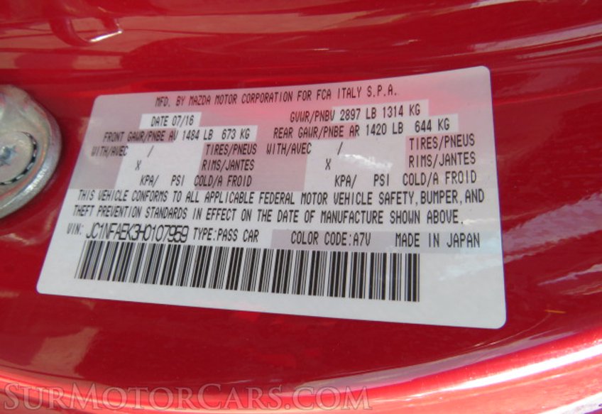 2017 FIAT 124 Spider - Image 43