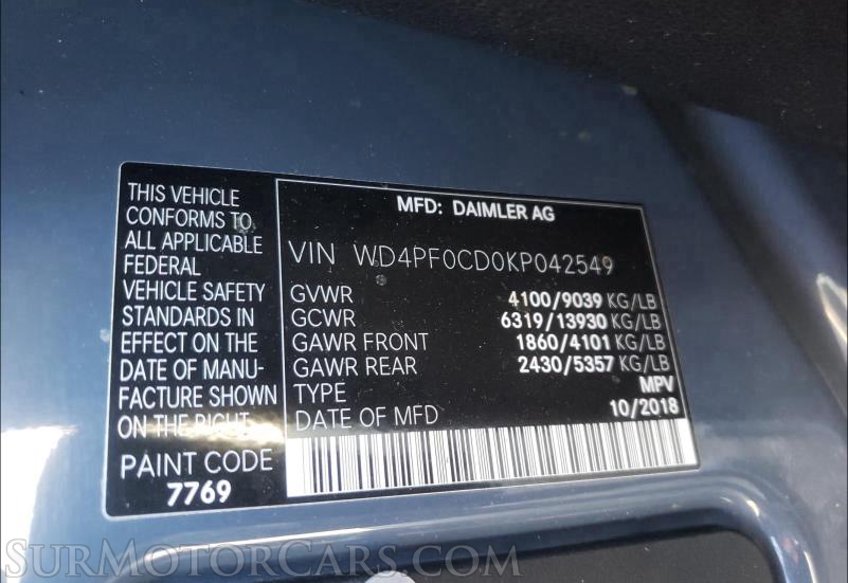 2019 Mercedes-Benz Sprinter Van - Image 9