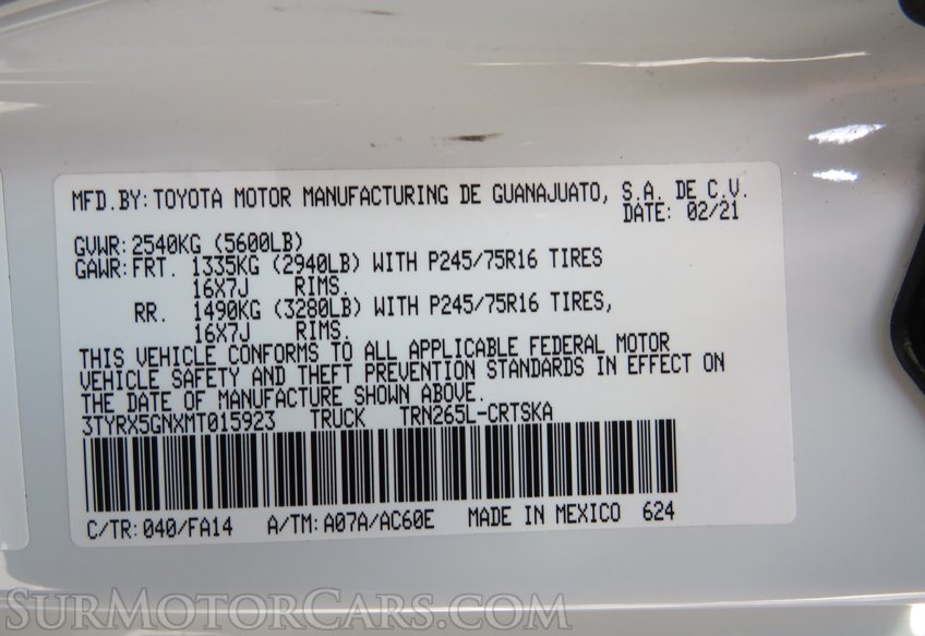 2021 Toyota Tacoma - Image 54