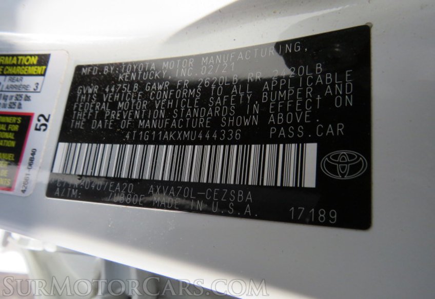 2021 Toyota Camry - Image 46