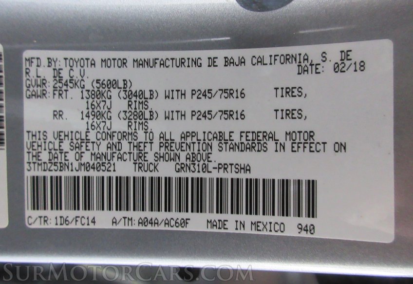 2018 Toyota Tacoma - Image 60