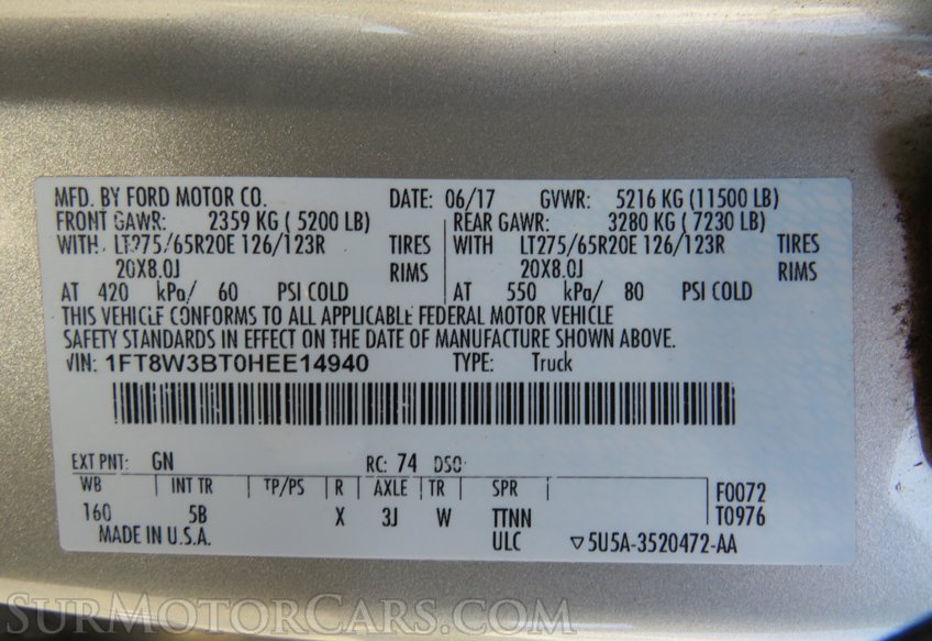 2017 Ford Super Duty F-350 SRW - Image 62