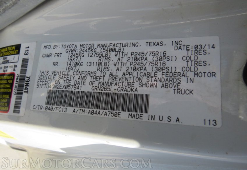 2014 Toyota Tacoma - Image 47