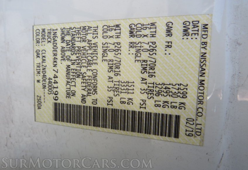 2019 Nissan Frontier - Image 50