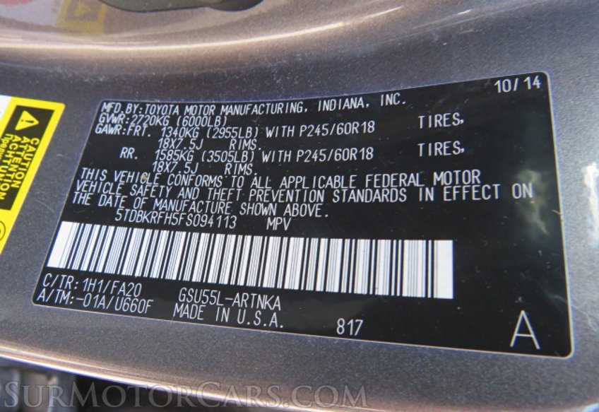 2015 Toyota Highlander - Image 52