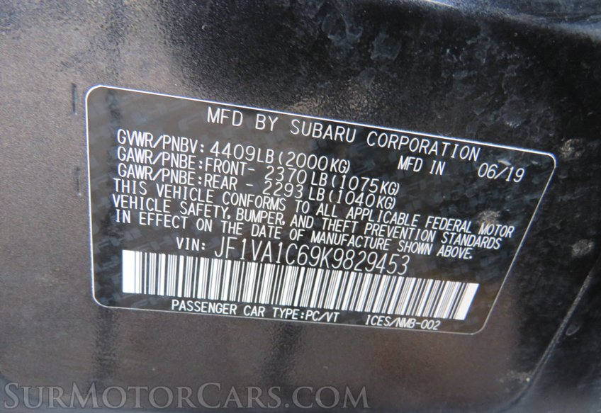 2019 Subaru WRX - Image 56