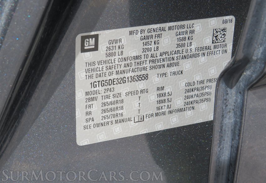 2016 GMC Canyon - Image 68