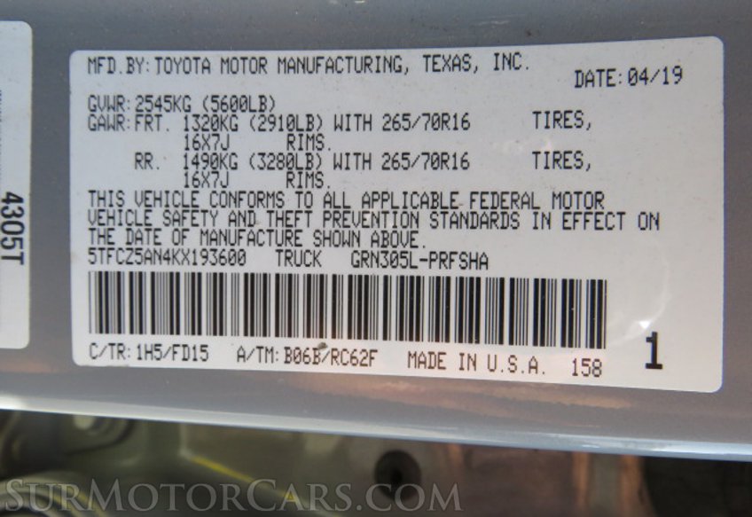 2019 Toyota Tacoma 4WD - Image 52