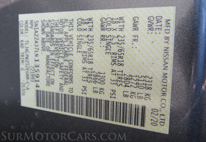 2020 Nissan Murano - Image 43