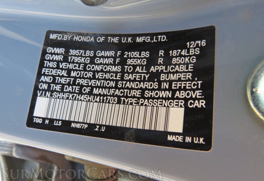 2017 Honda Civic Hatchback - Image 36