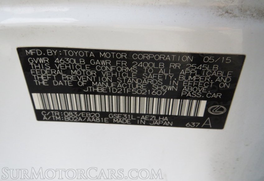 2015 Lexus IS 350 - Image 60