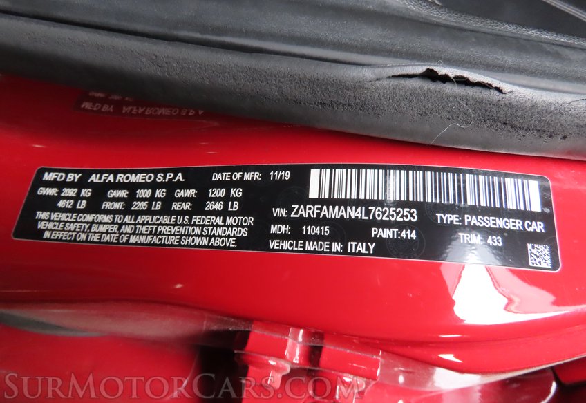 2020 Alfa Romeo Giulia SPORT - Image 49