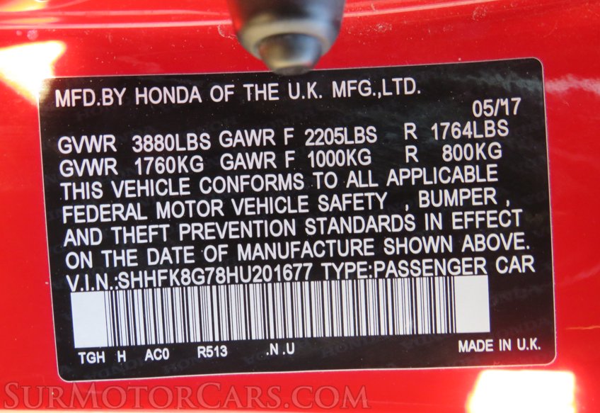 2017 Honda Civic Type R - Image 63