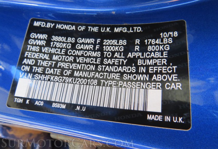 2019 Honda Civic Type R - Image 35