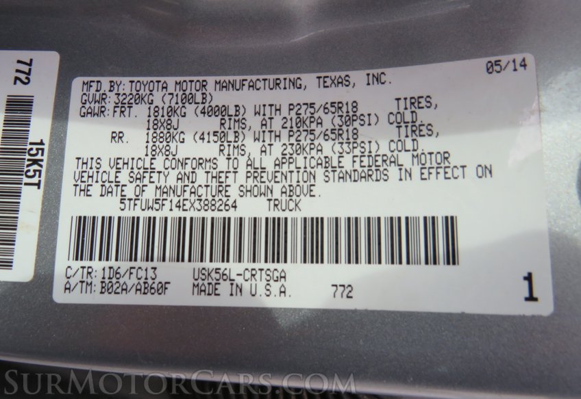 2014 Toyota Tundra 4WD Truck - Image 45