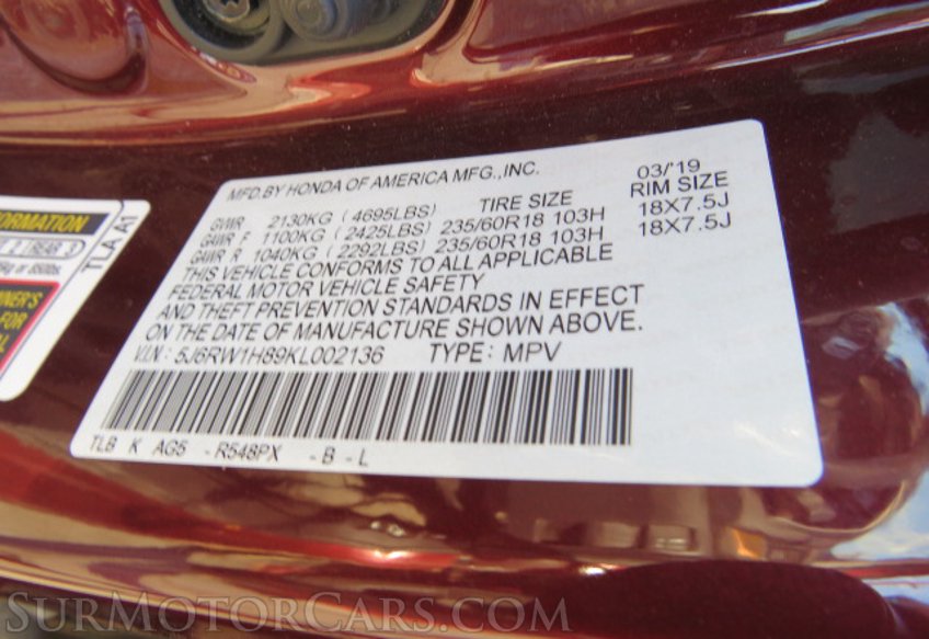 2019 Honda CR-V - Image 56