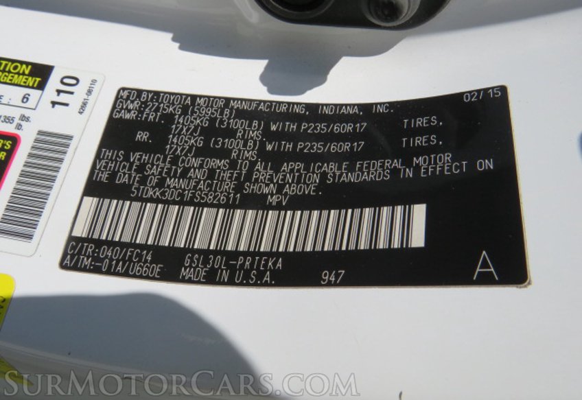 2015 Toyota Sienna - Image 53