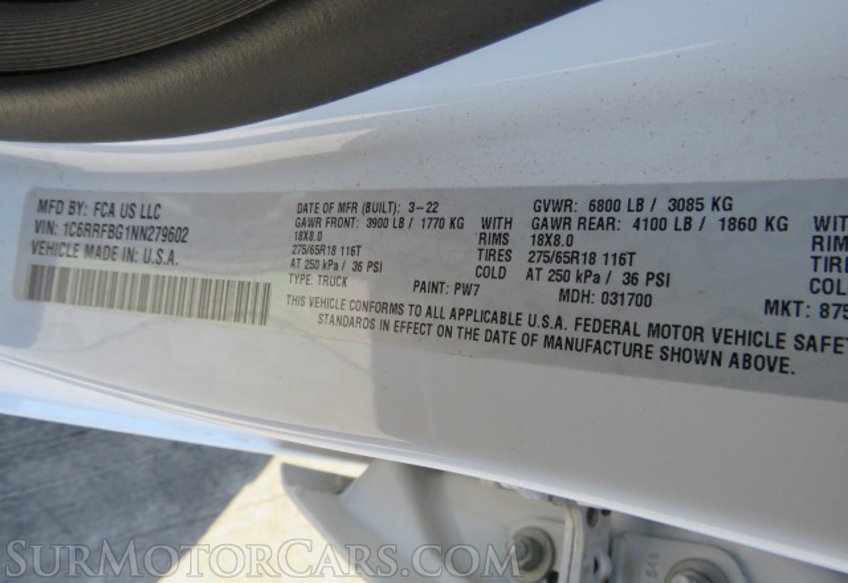 2022 Ram 1500 - Image 60