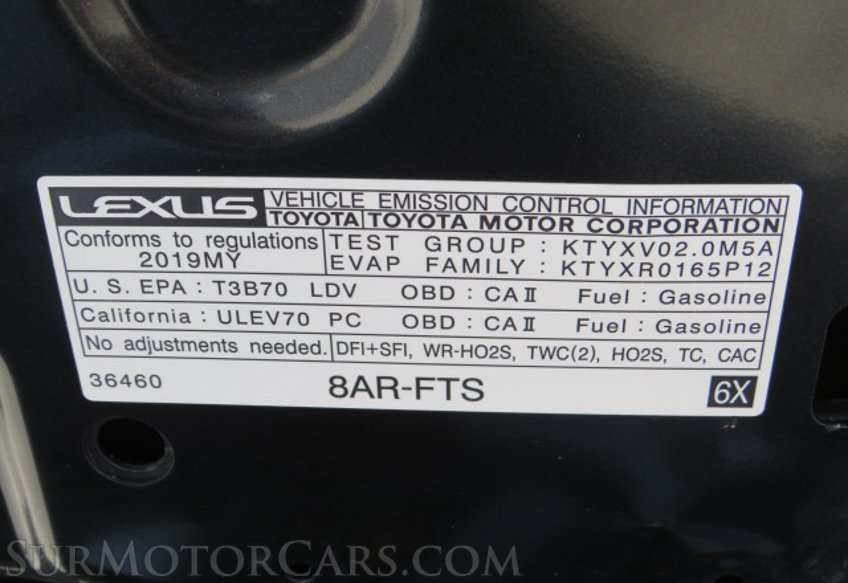 2019 Lexus RC - Image 53