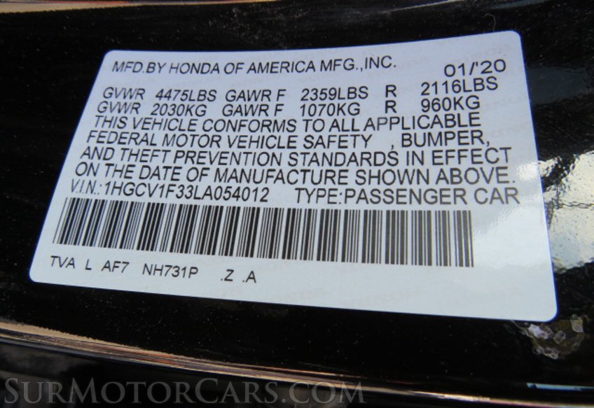 2020 Honda Accord Sedan - Image 47