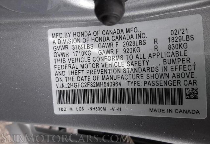 2021 Honda Civic Sedan - Image 9