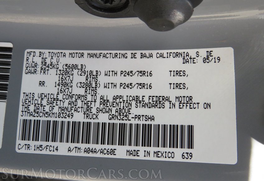 2019 Toyota Tacoma - Image 63