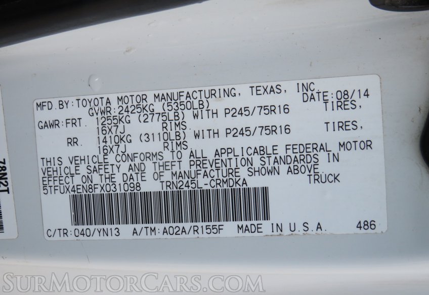 2015 Toyota Tacoma - Image 46