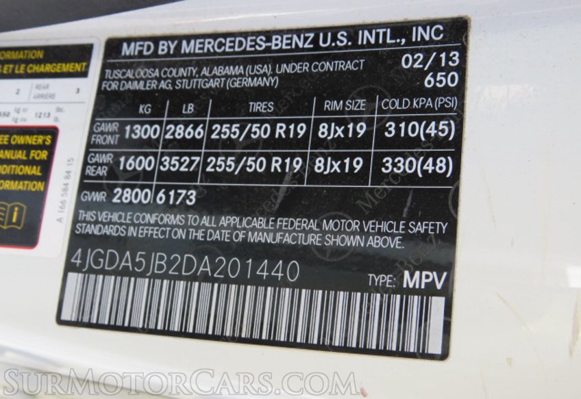 2013 Mercedes-Benz M-Class - Image 53