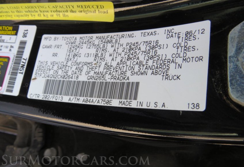 2012 Toyota Tacoma - Image 46