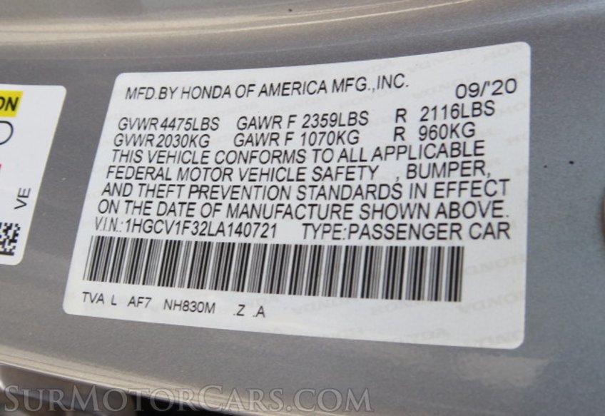 2020 Honda Accord Sedan - Image 49