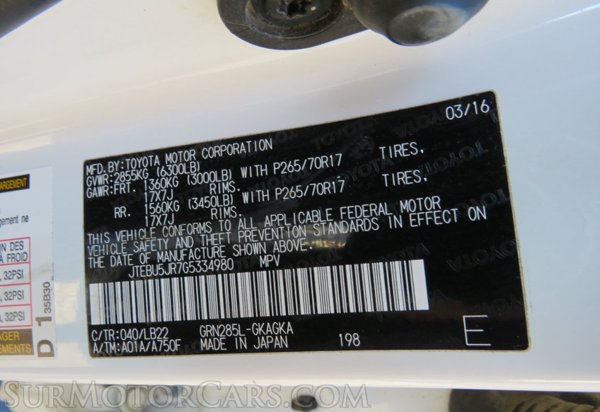 2016 Toyota 4Runner - Image 57