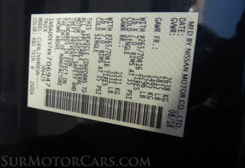 2019 Nissan Frontier - Image 44