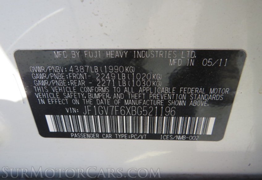 2011 Subaru Impreza Sedan WRX - Image 48