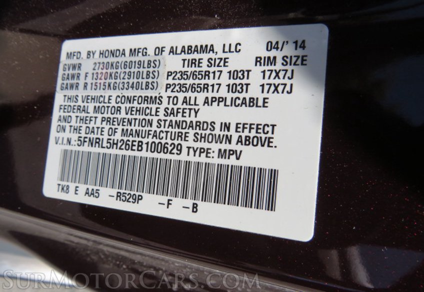 2014 Honda Odyssey - Image 49