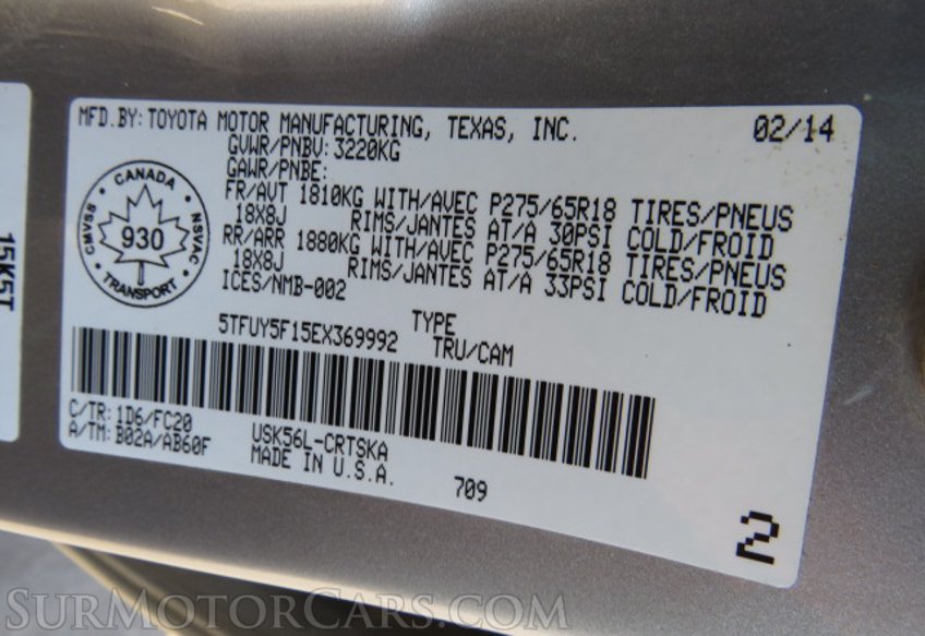 2014 Toyota Tundra 4WD Truck - Image 49