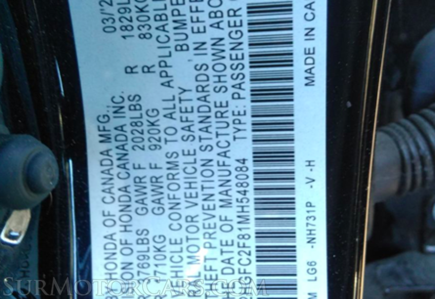 2021 Honda Civic Sedan - Image 7