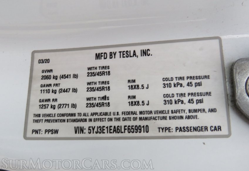 2020 Tesla Model 3 - Image 53