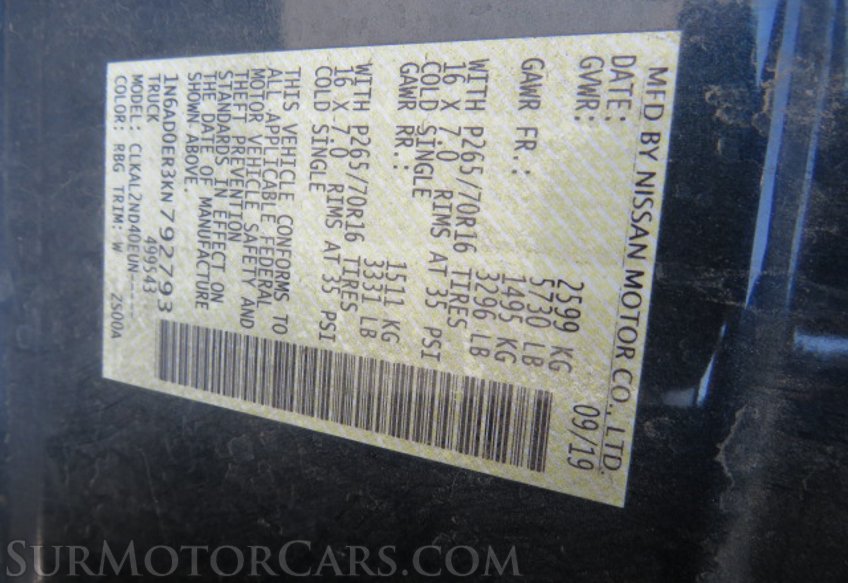 2019 Nissan Frontier - Image 46