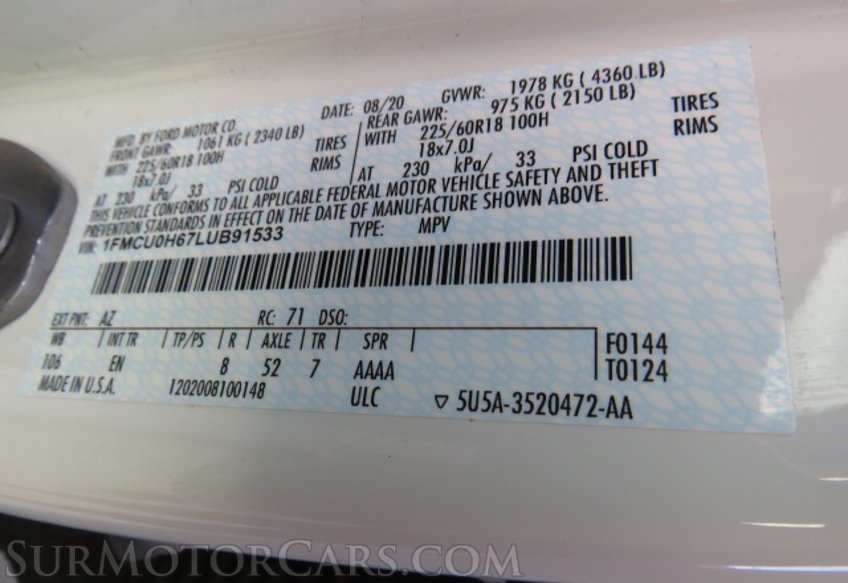 2020 Ford Escape - Image 52