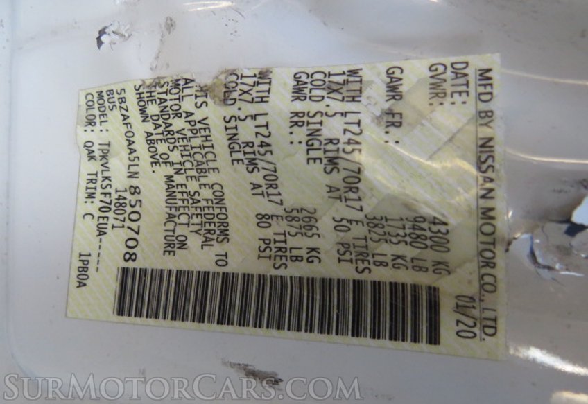 2020 Nissan NV Passenger - Image 50