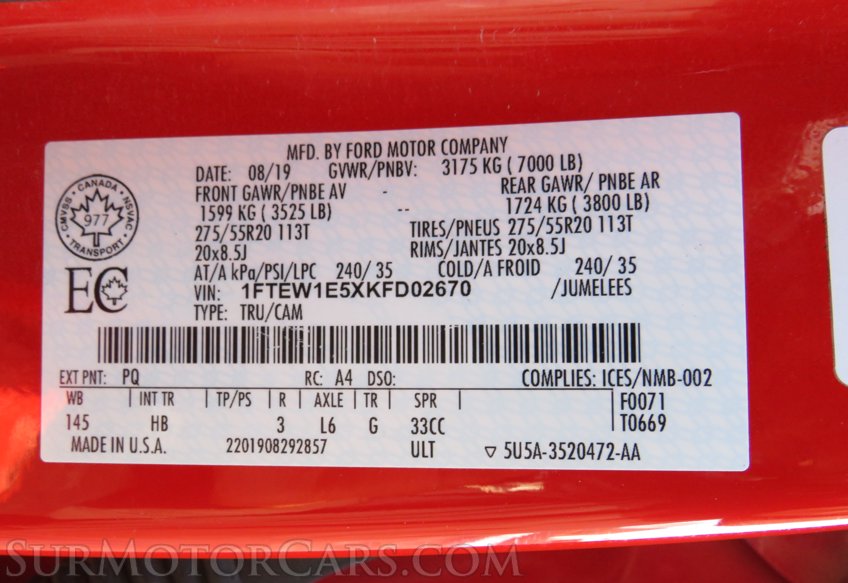 2019 Ford F-150 - Image 74