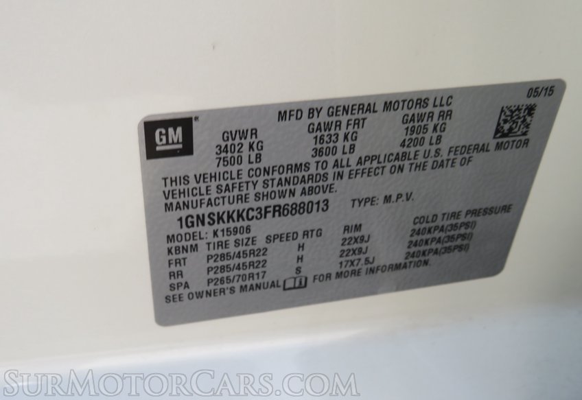 2015 Chevrolet Suburban - Image 72