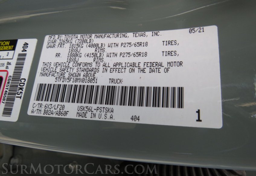 2021 Toyota Tundra 4WD - Image 52