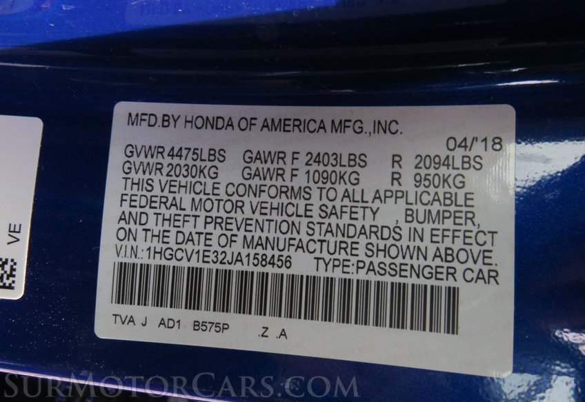 2018 Honda Accord Sedan - Image 57