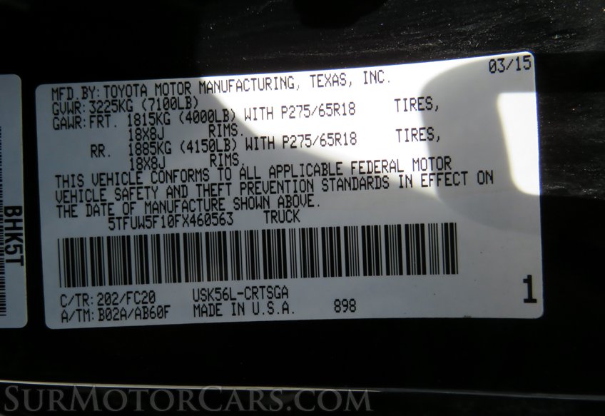 2015 Toyota Tundra 4WD Truck - Image 57