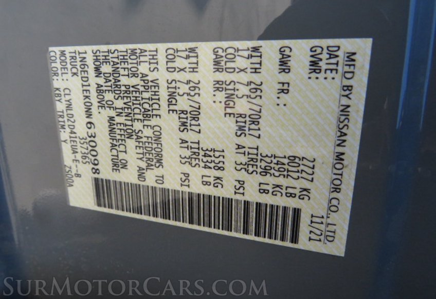 2022 Nissan Frontier - Image 56