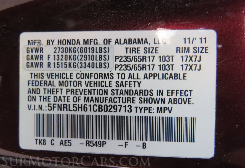 2012 Honda Odyssey - Image 59